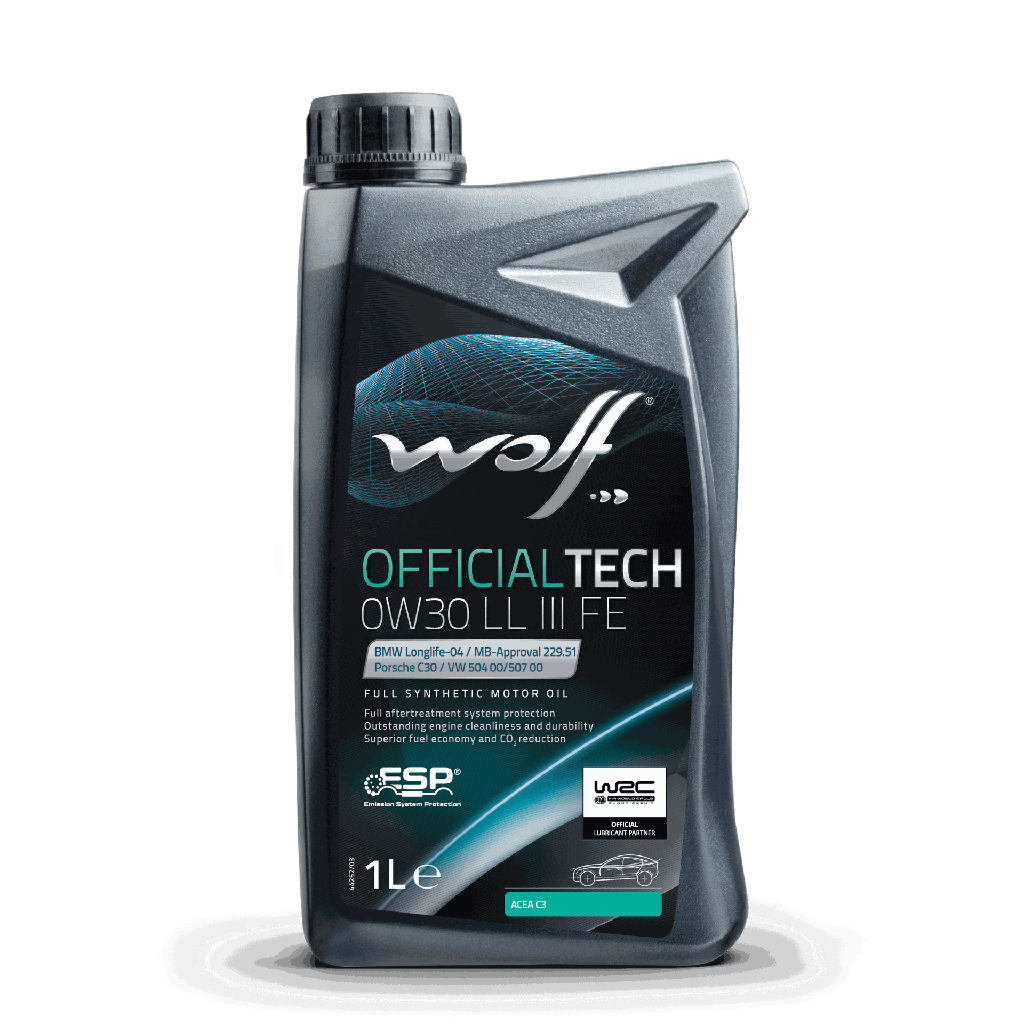 WOLF OFFICIALTECH 0W30 LL III FE 1L